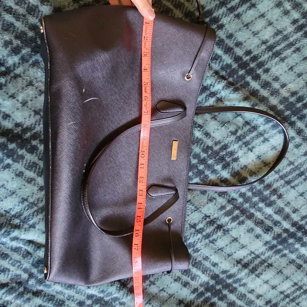 Kate Spade ♠️ big black saffiano leather tote shoulder‎ bag